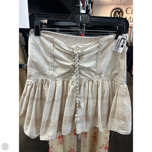 Skirt Mini By Chelsea And Violet In Cream & Tan, Size: M