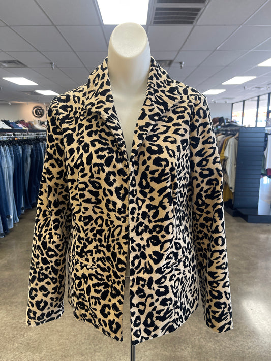 Blazer By Chicos In Animal Print, Size: S