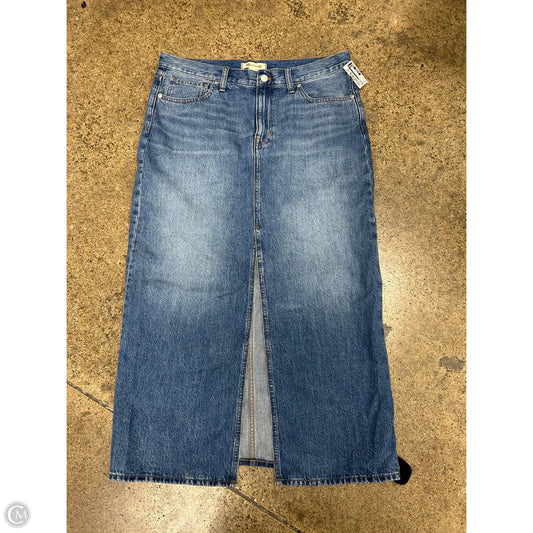 Skirt Midi By Madewell In Blue Denim, Size: 8