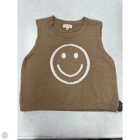 Top Sleeveless By Promesa In Brown, Size: M