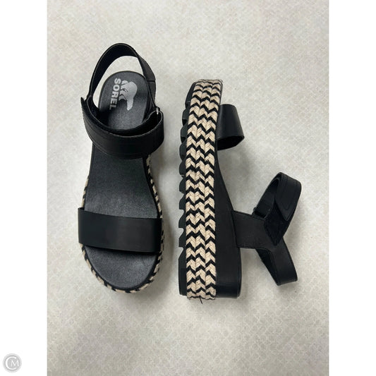 Sandals Heels Platform By Sorel In Black, Size: 10
