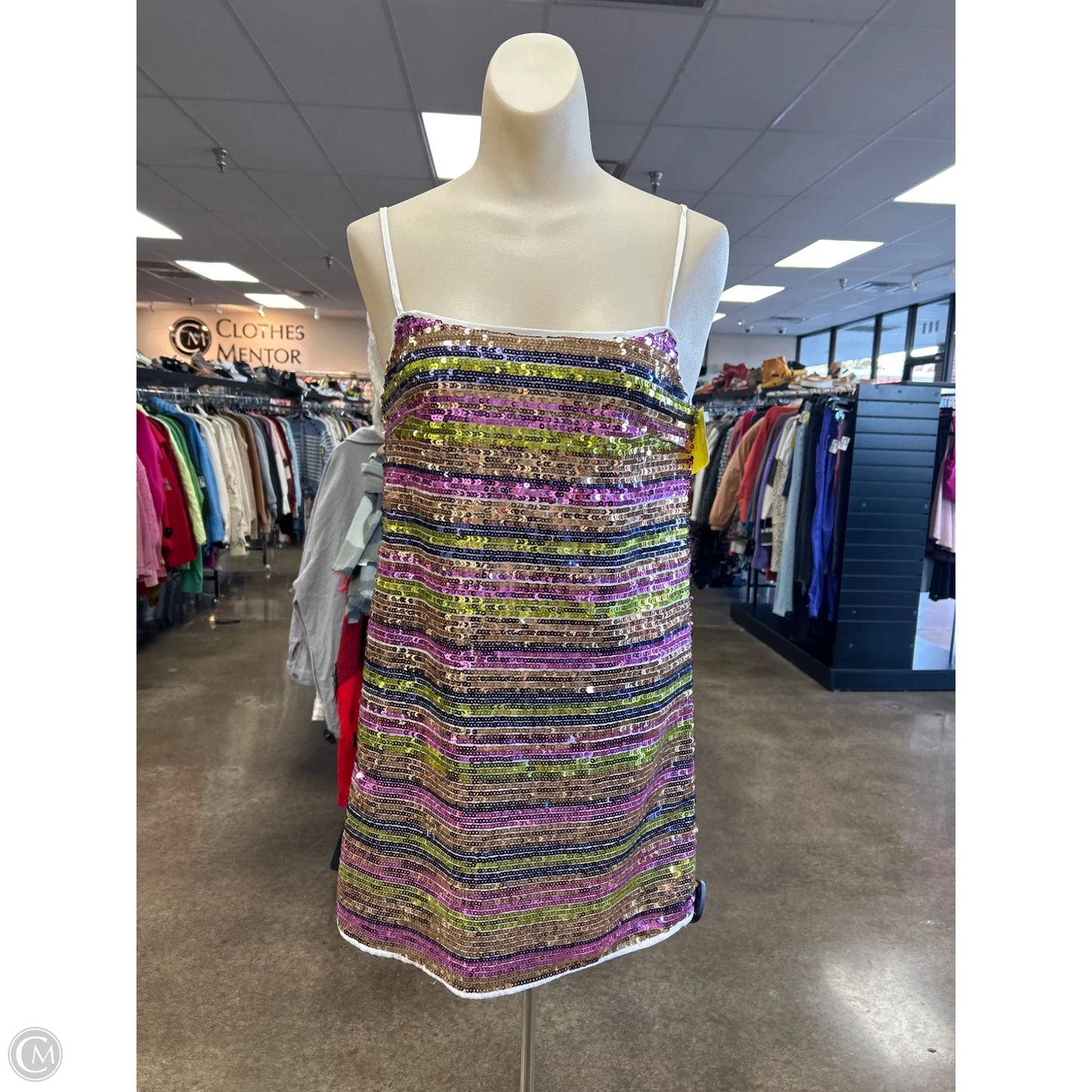 Dress Party Short By Clothes Mentor In Purple & Yellow, Size: Xs