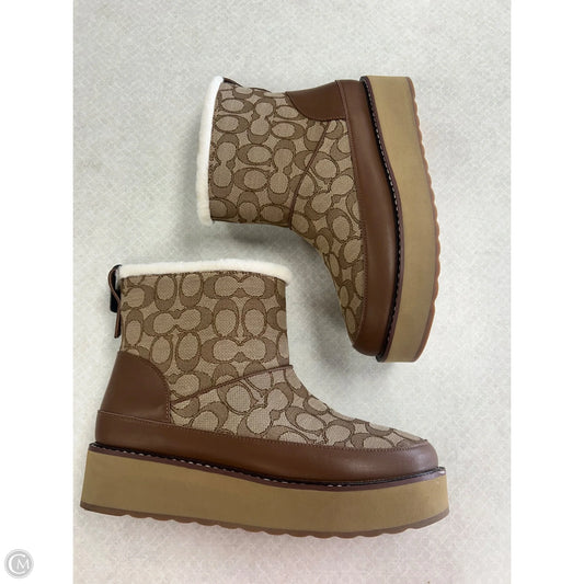Boots Designer By Coach In Brown, Size: 9
