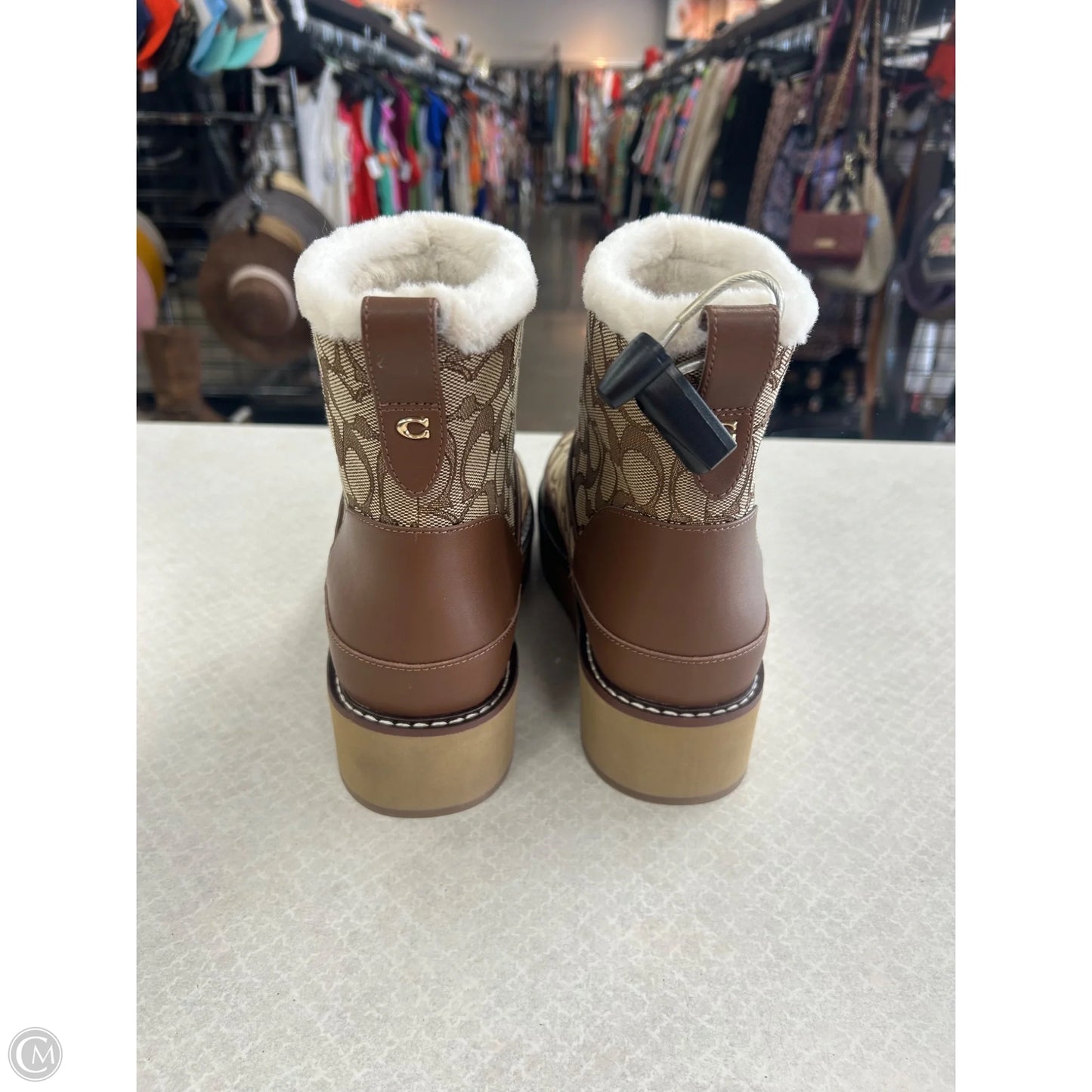 Boots Designer By Coach In Brown, Size: 9