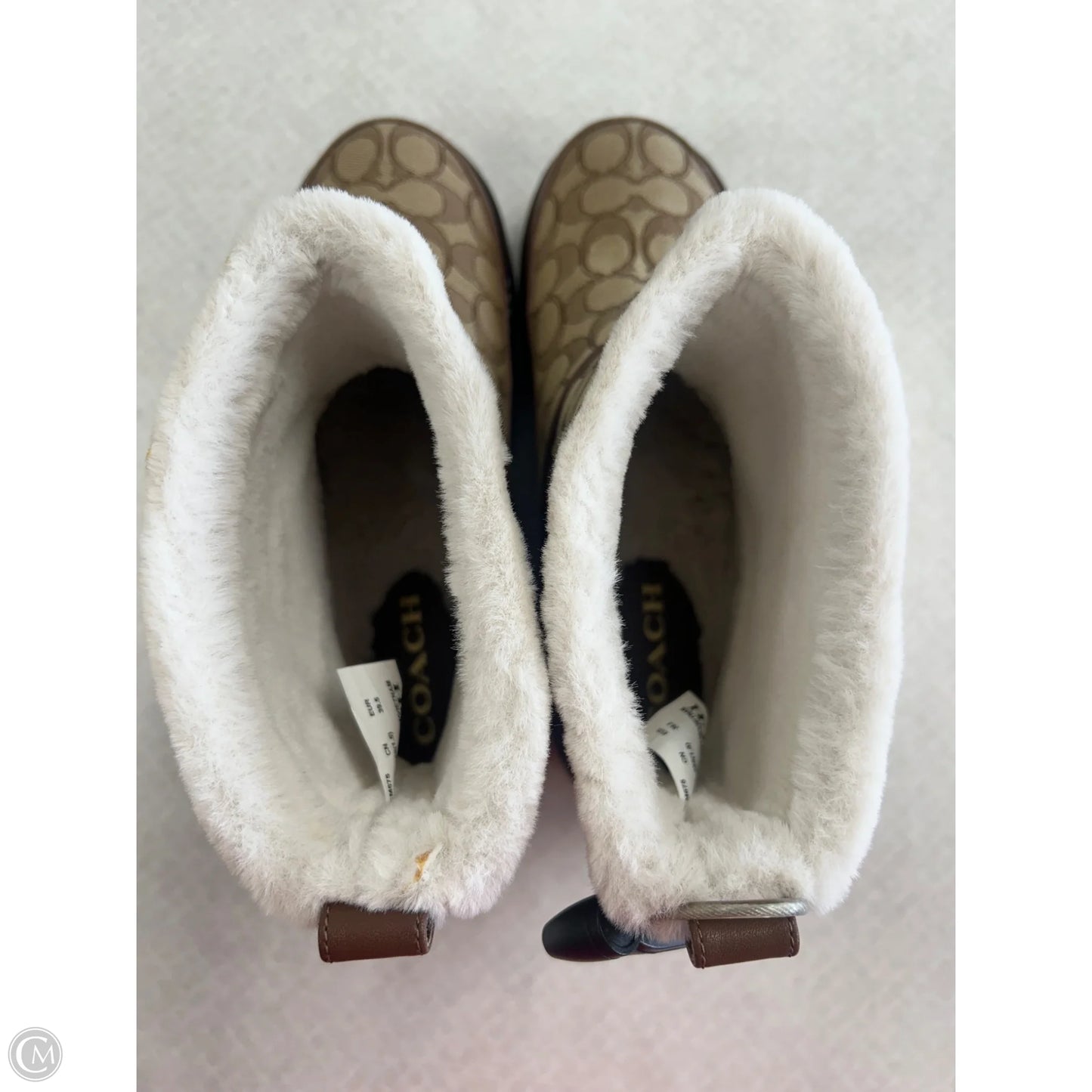 Boots Designer By Coach In Brown, Size: 9