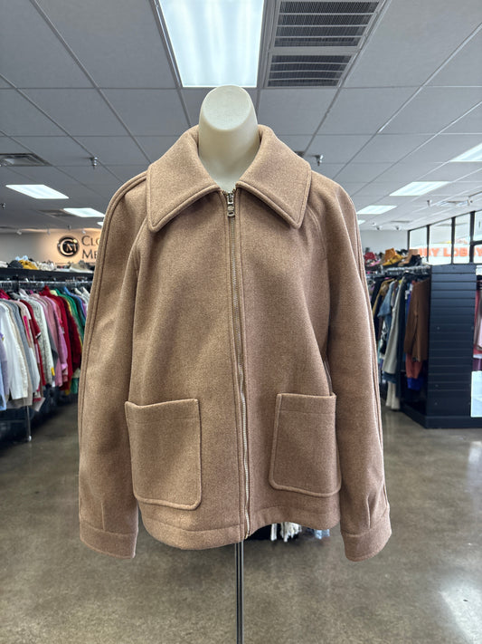 Jacket Other By Avec Les Filles In Tan, Size:M