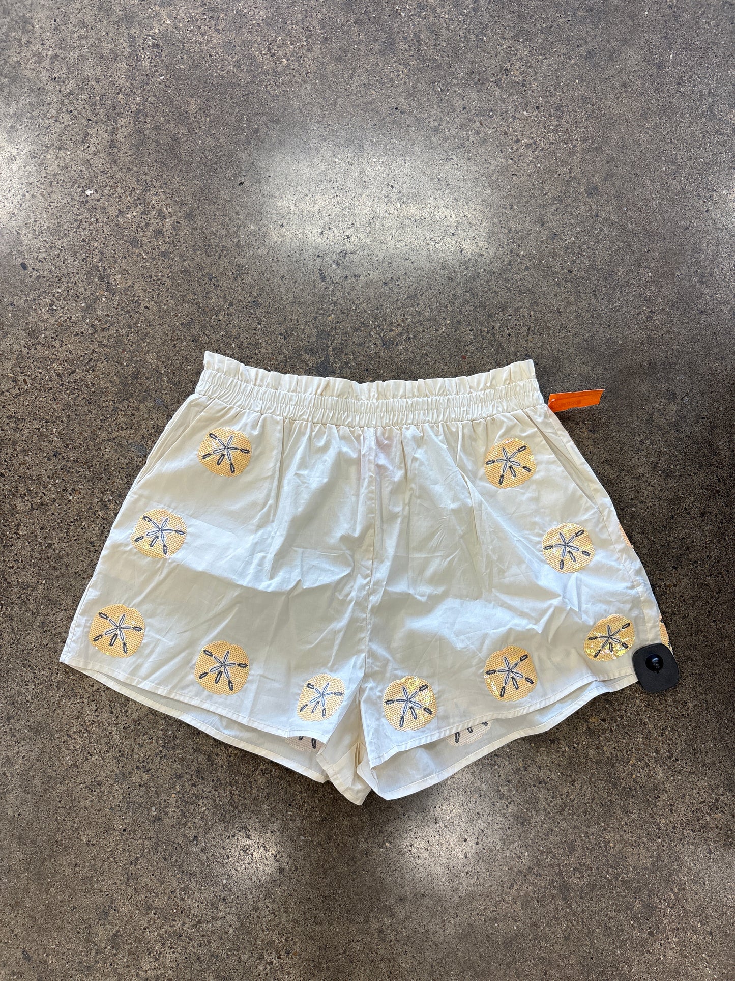 Shorts By Queen of Sparkles In Cream, Size:L