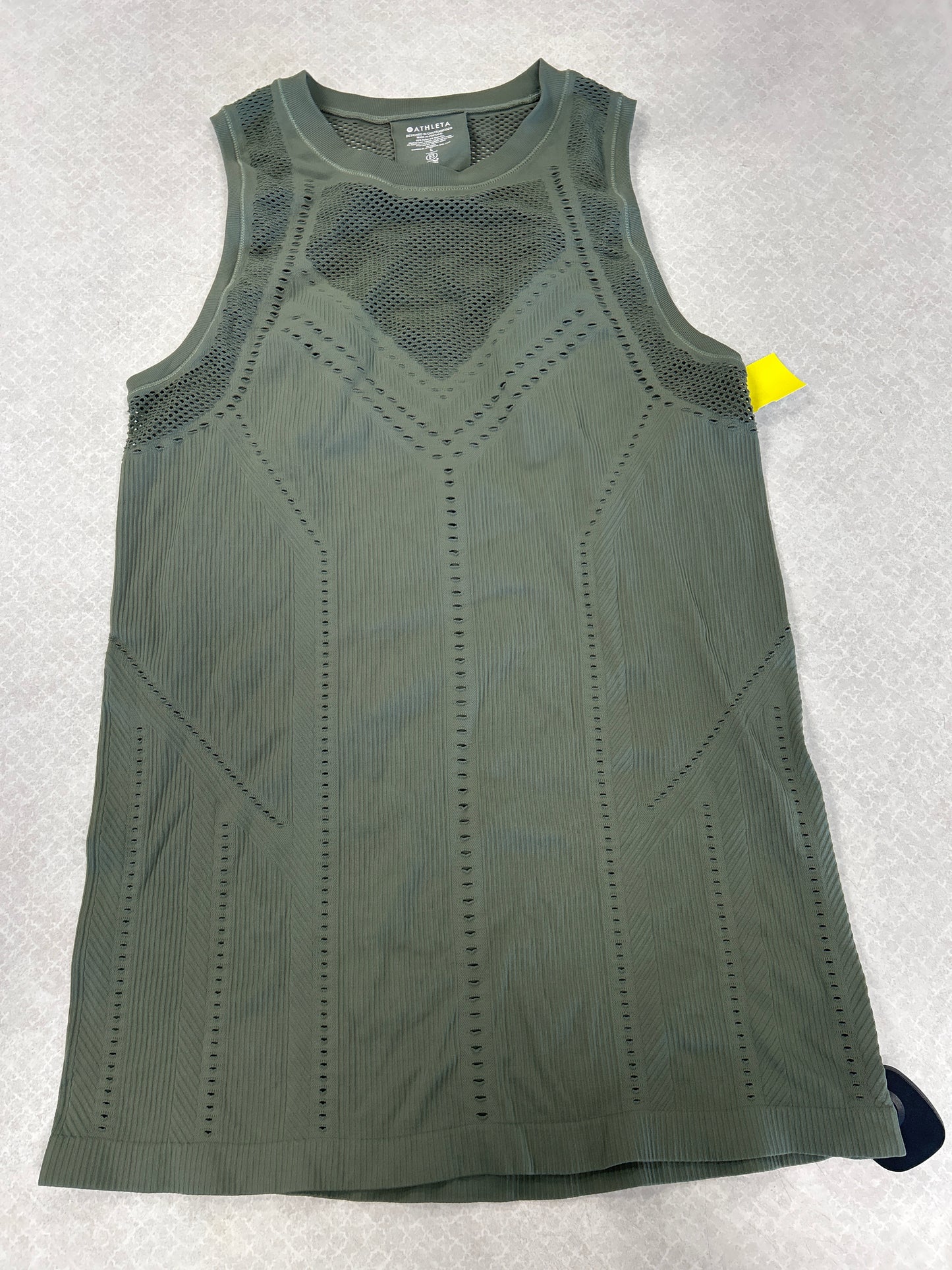Athletic Tank Top By Athleta In Green, Size:L