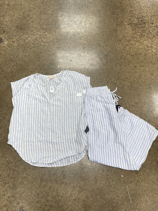 Pants Set 2Pc By Gap In Blue & White, Size:M