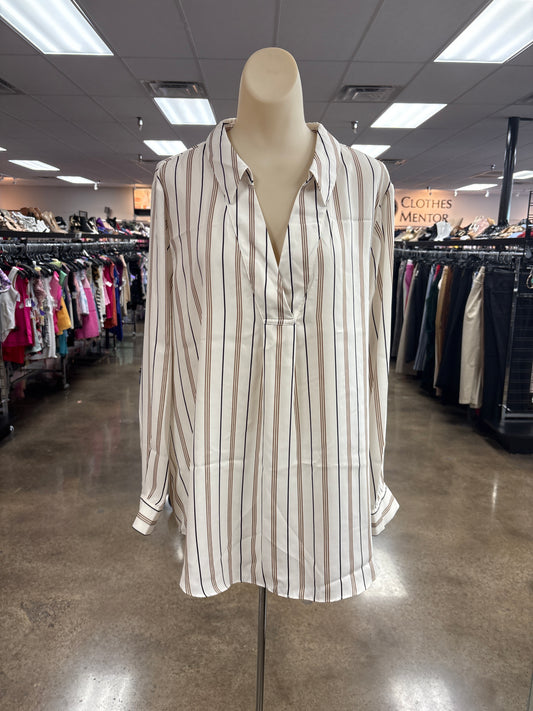 Top Ls By White House Black Market In Striped Pattern, Size:Xl