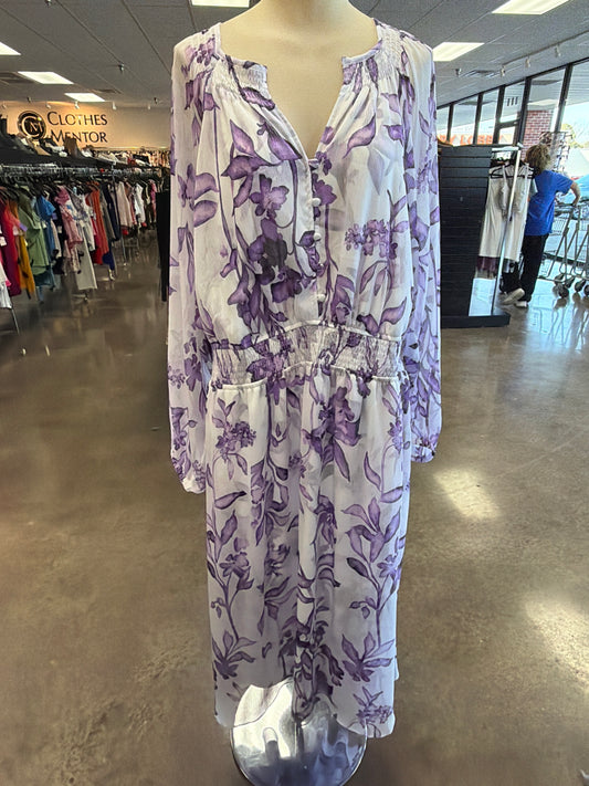 Dress Casual Maxi By Lane Bryant In Purple & White, Size:18
