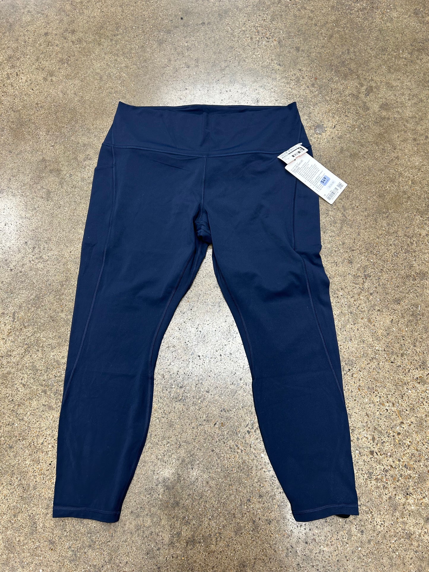 Athletic Leggings By Lululemon In Navy, Size:18