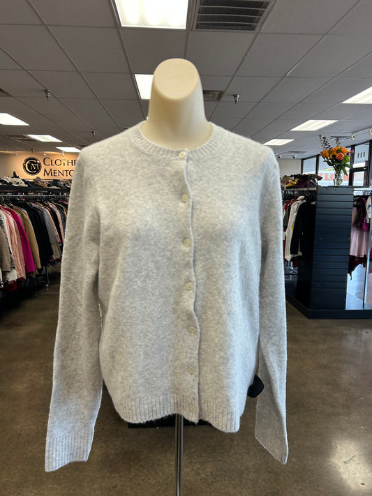 Sweater Cardigan By J. Crew In Grey, Size:M