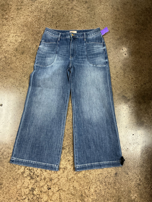 Jeans Wide Leg By Kut In Blue Denim, Size:10