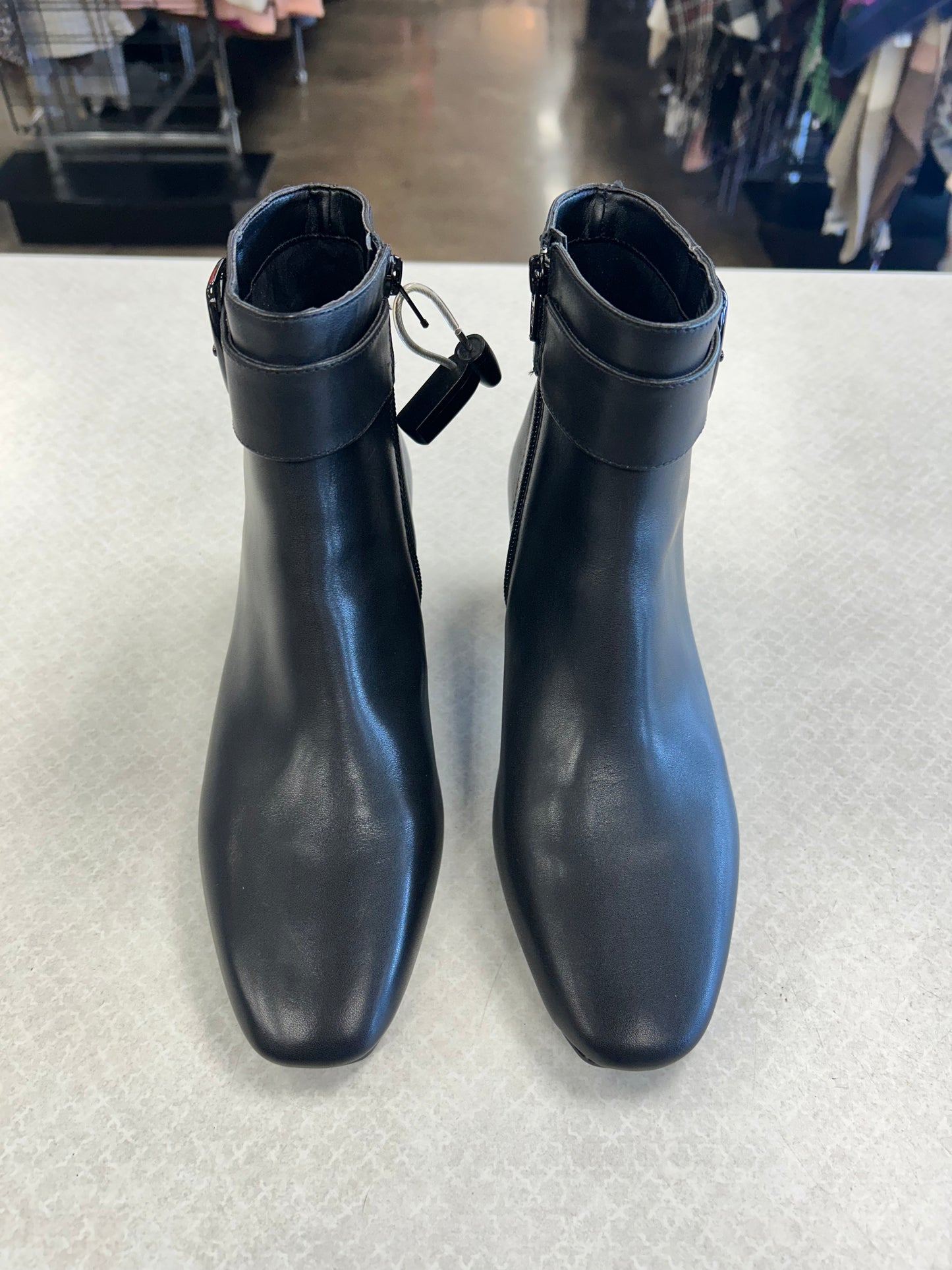 BOOTS ANKLE HEELS by ALEX MARIE In BLACK, Size: 9.5