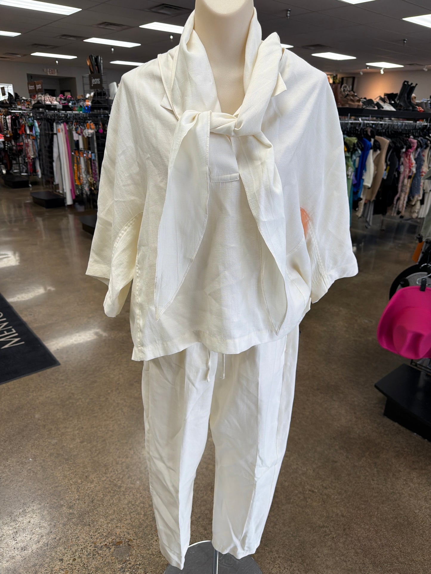 Pants Set 2Pc By Zara In Cream, Size:M