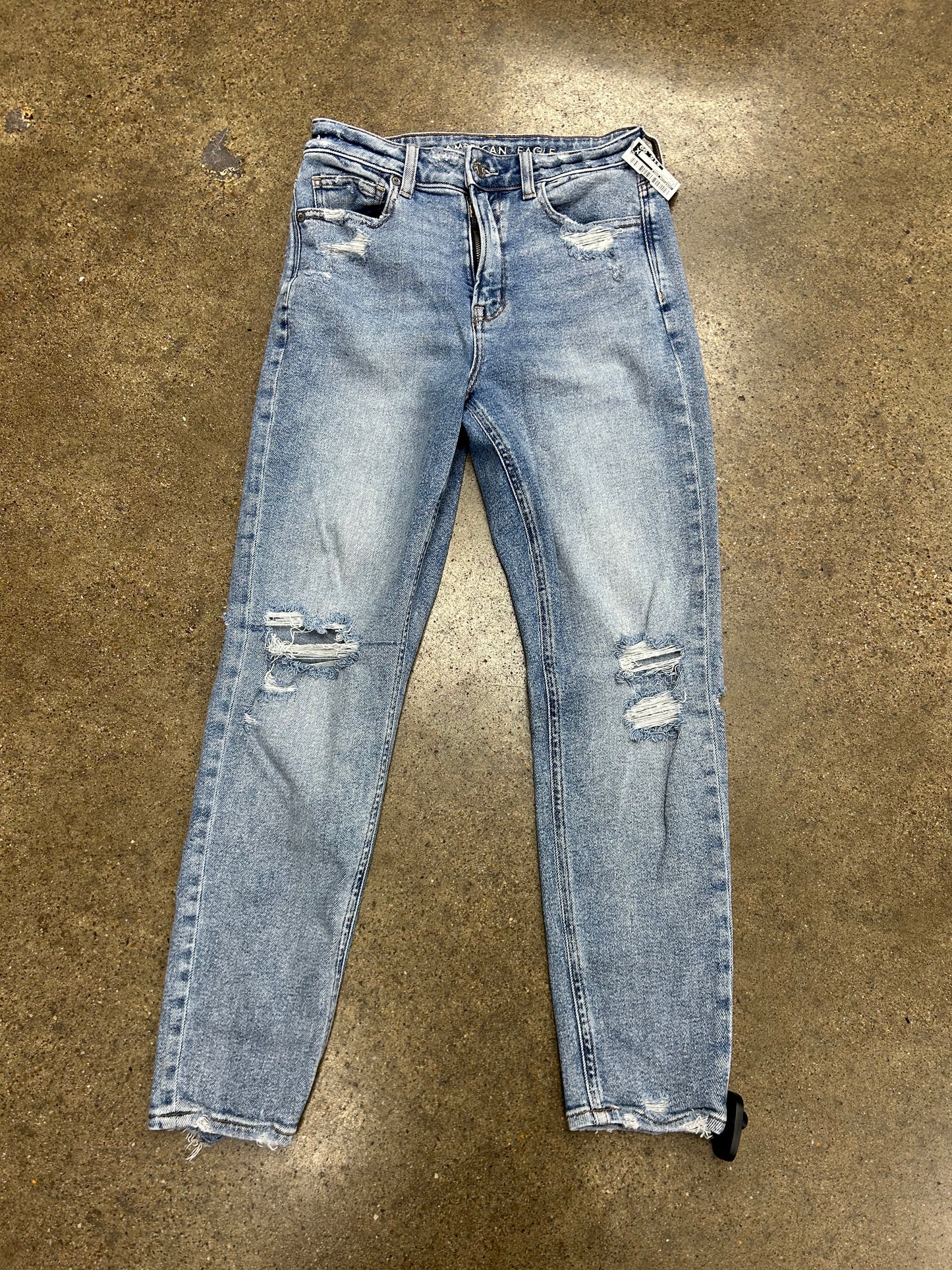 Jeans Straight By American Eagle In Blue Denim, Size:2