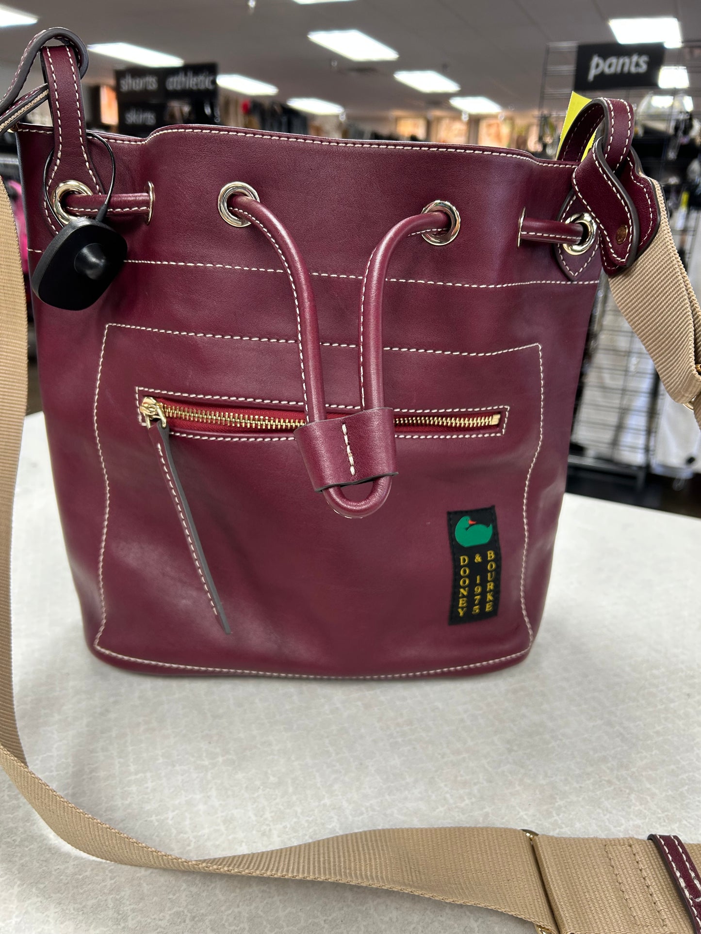 Handbag Designer By Dooney And Bourke In Maroon, Size:Large