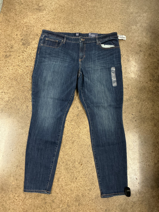 Jeans Skinny By Gap In Blue Denim, Size:16