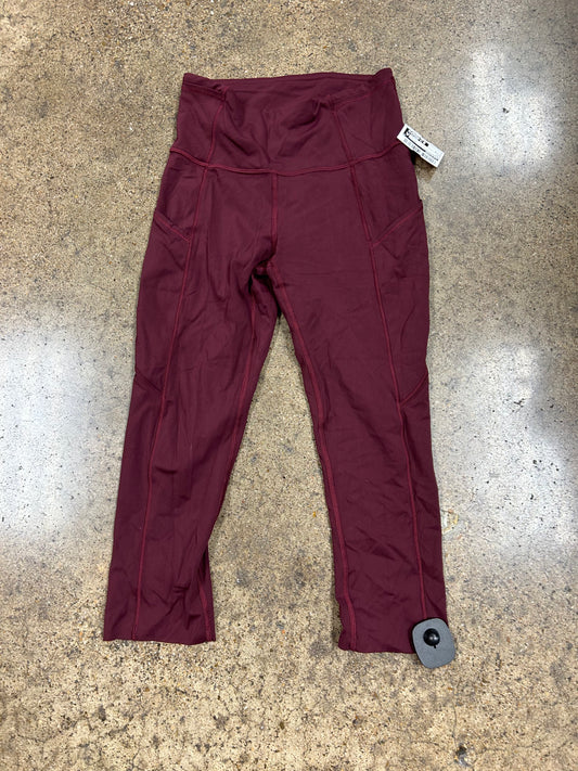 Athletic Leggings Capris By Lululemon In Red, Size:4