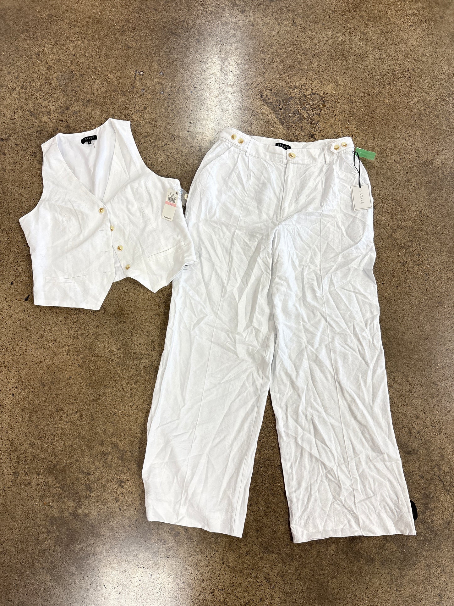 Pants Set 2Pc By 1.State In White, Size:10