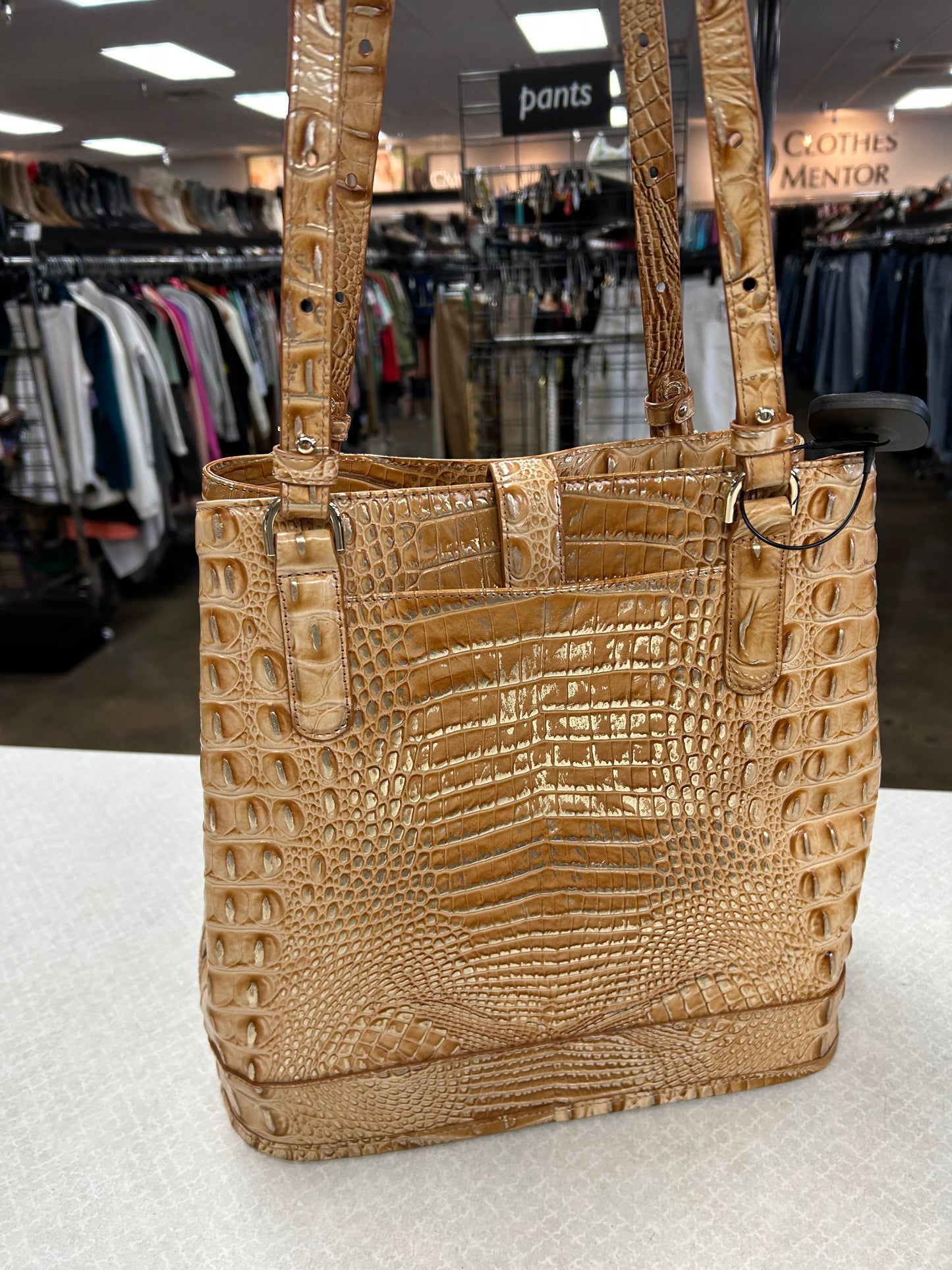 Handbag Designer By Brahmin In Tan, Size:Large