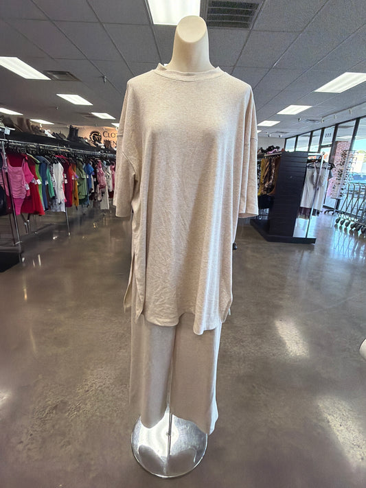 Pants Set 2Pc By Clothes Mentor In Tan, Size:M