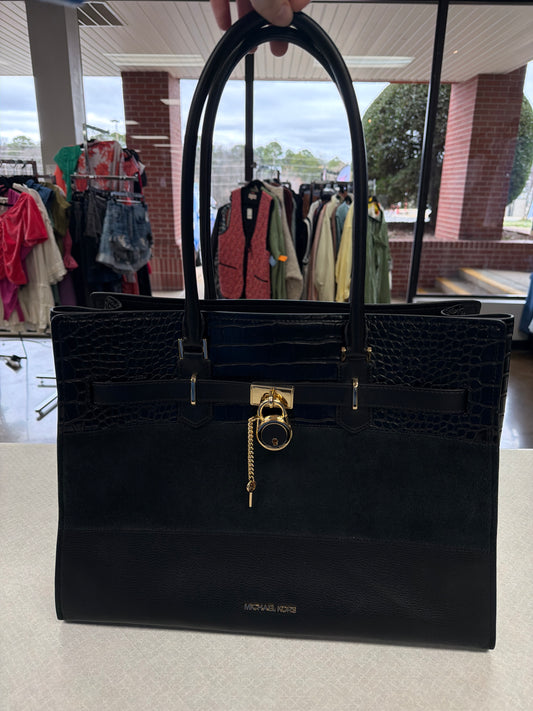 Tote Designer By Michael Kors In Black, Size:Large