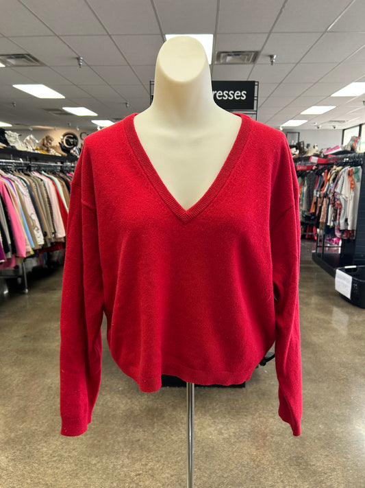 Sweater Cashmere By J. Crew In Red, Size:M