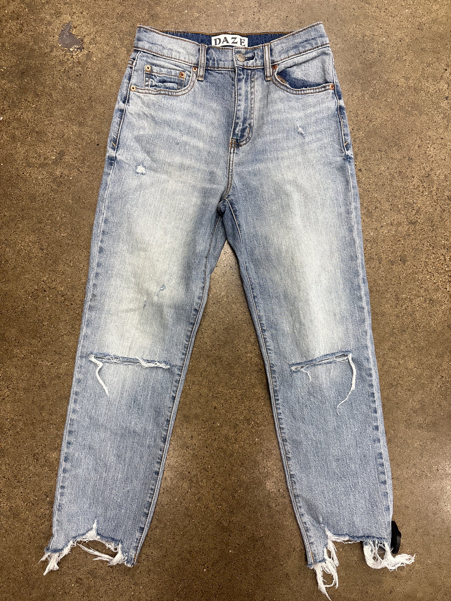 Jeans Straight By Daze Denim In Blue Denim, Size:2