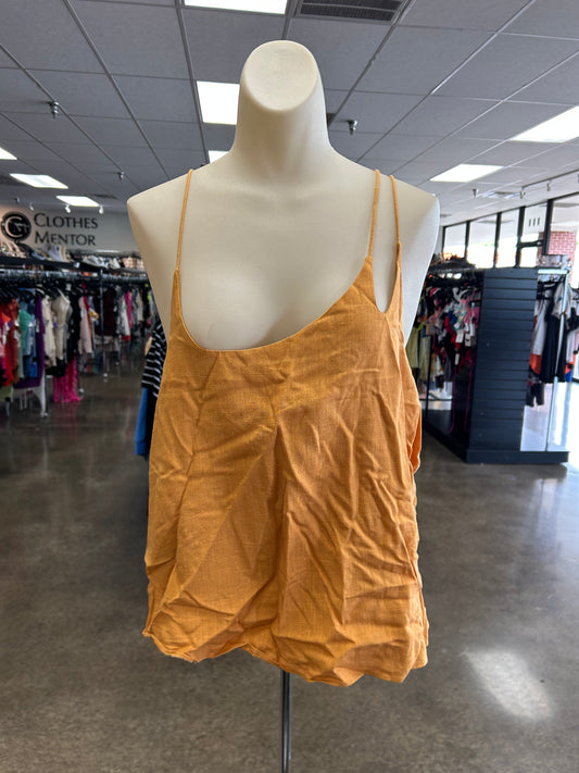 Top Sleeveless By Sunday In Brooklyn In Gold, Size:Xl
