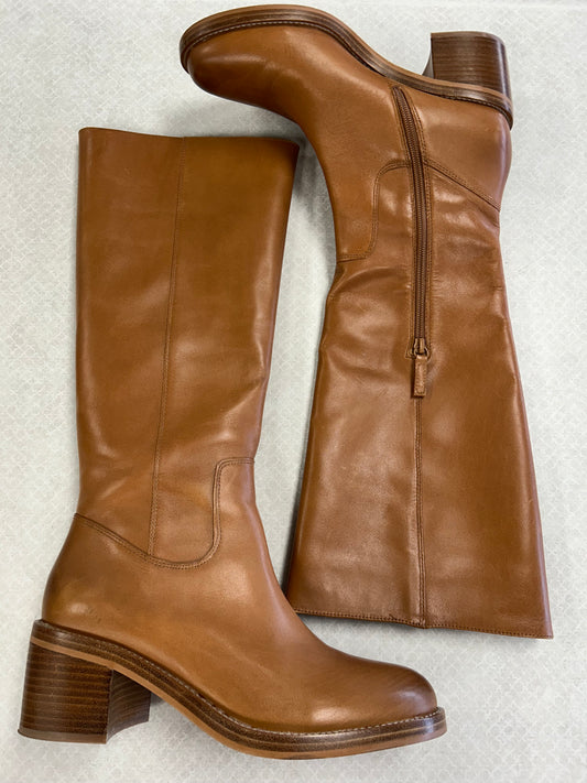 Boots Knee Flats By J. Crew In Tan, Size:10