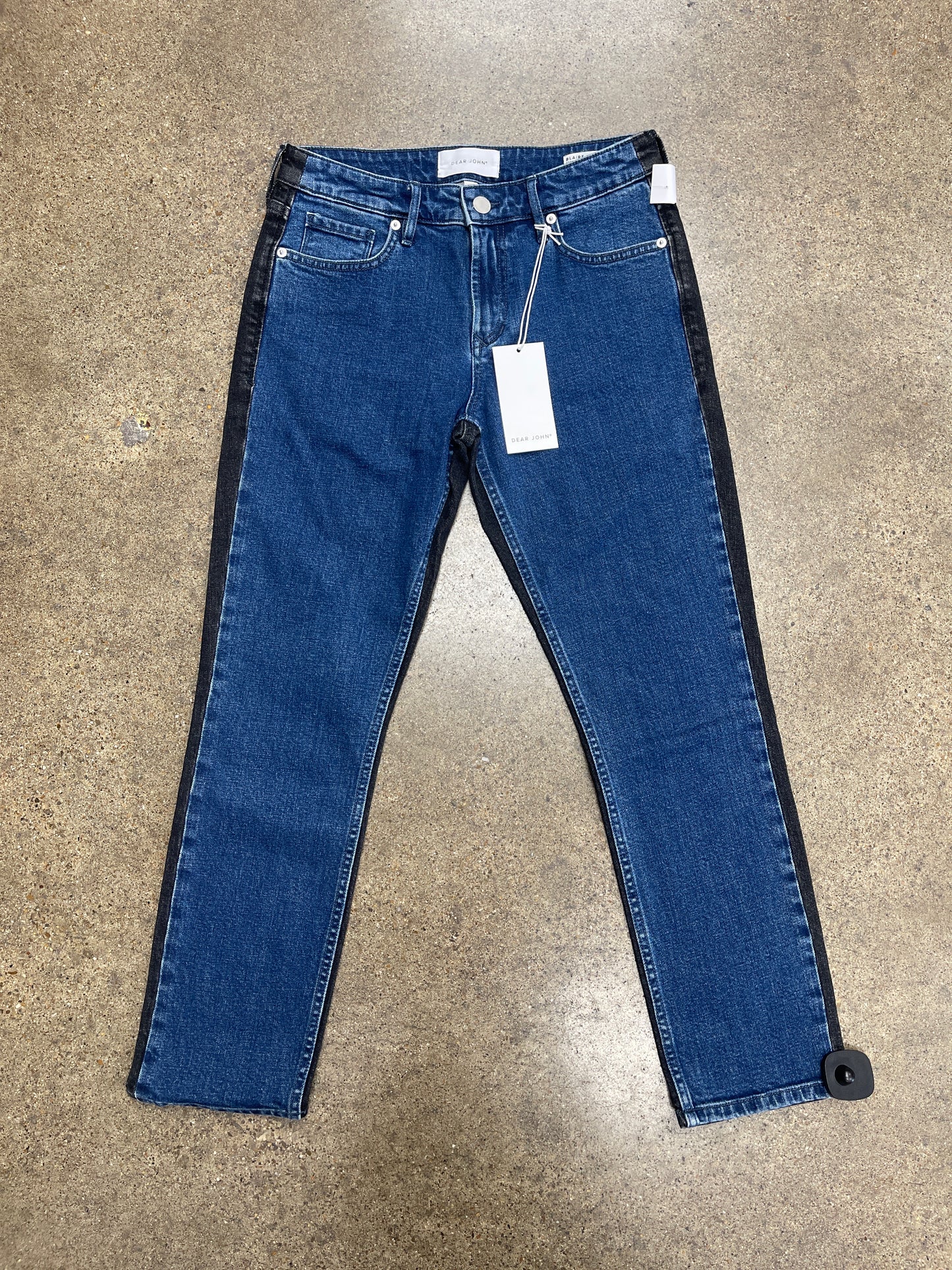 Jeans Straight By Dear John In Black & Blue, Size:4