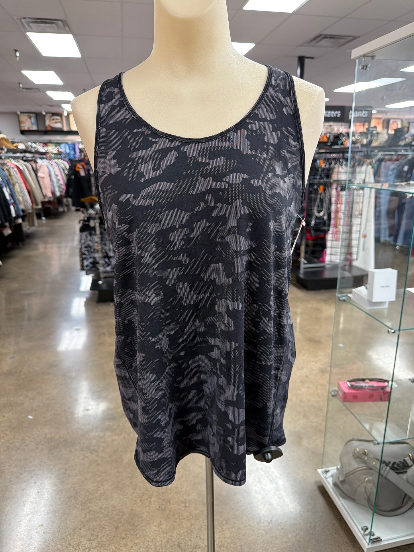 Athletic Tank Top By Lululemon In Camouflage Print, Size:S