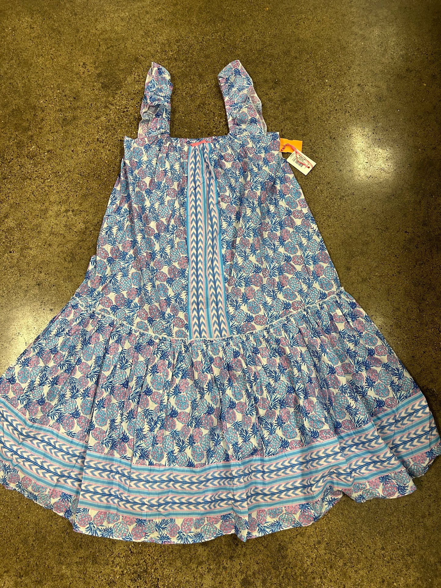 Dress Casual Short By Simply Southern In Blue & Pink, Size:M