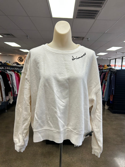 Sweatshirt Crewneck By Pilcro In Cream, Size:S