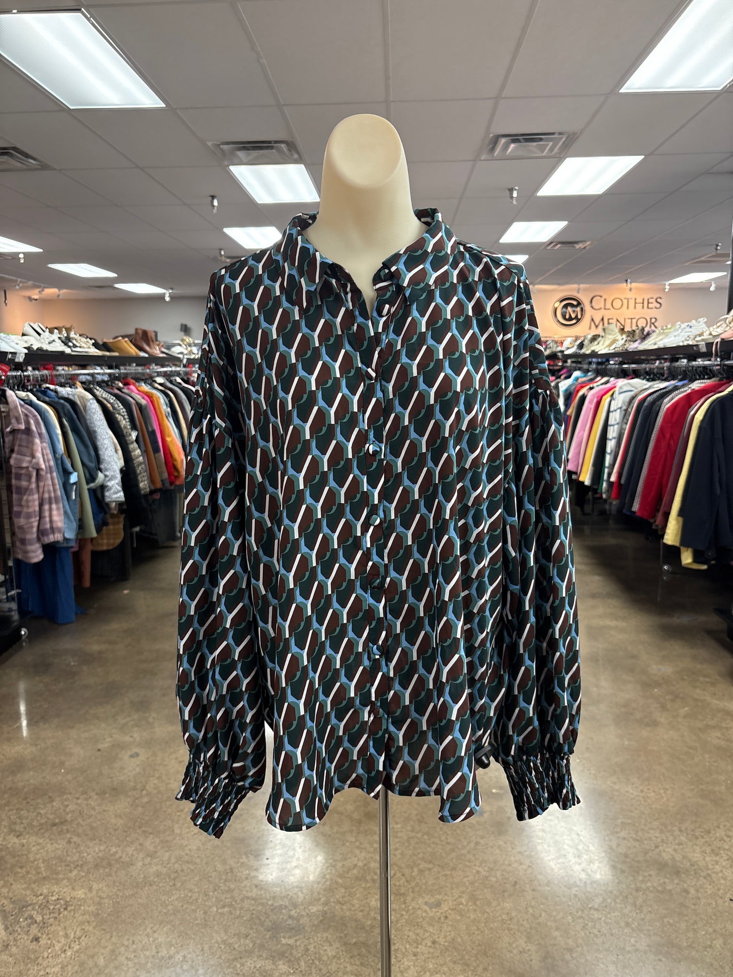 Top Ls By Jodifl In Brown & Green, Size:M