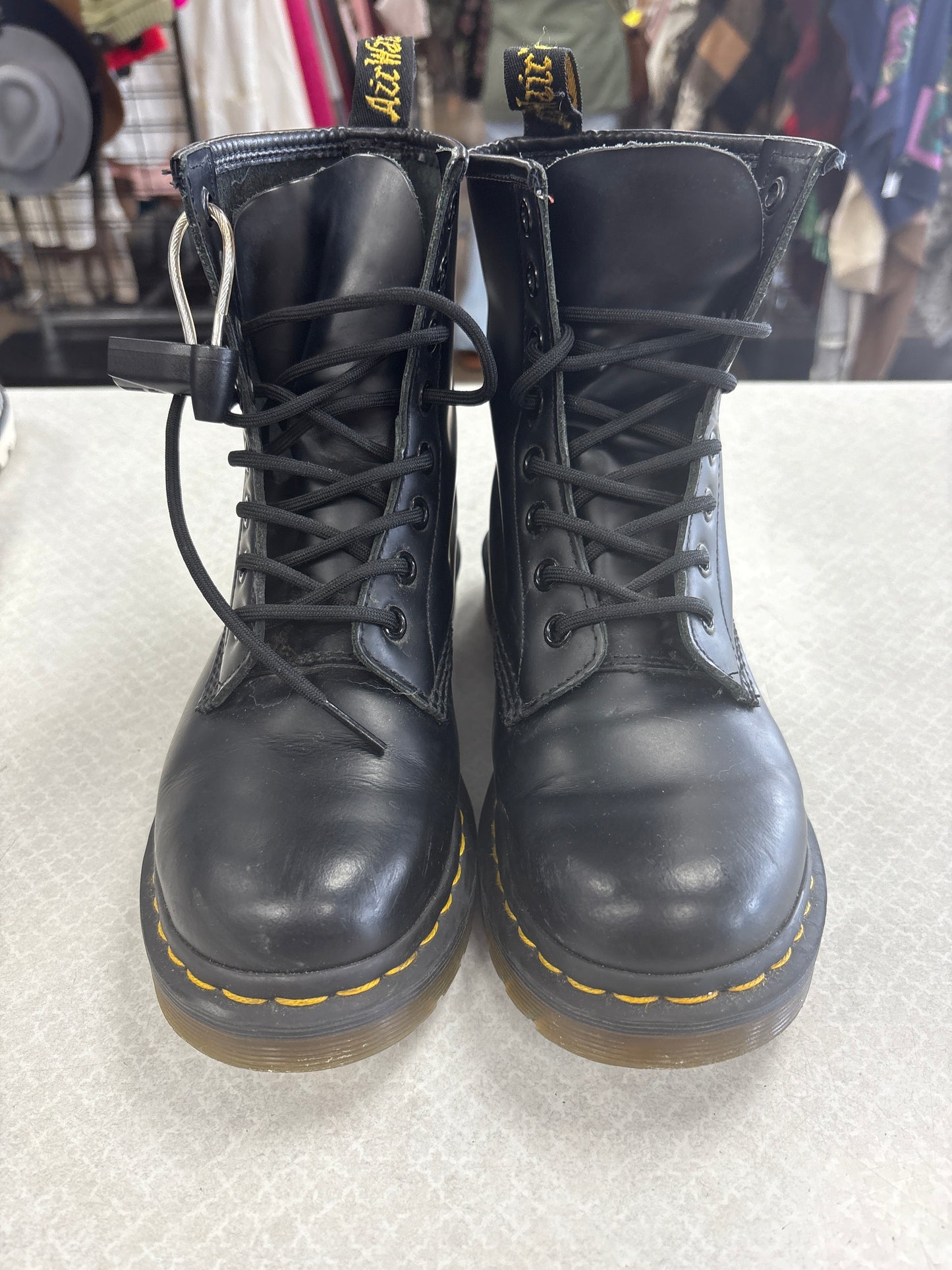 BOOTS COMBAT by DR MARTENS In BLACK, Size: 6