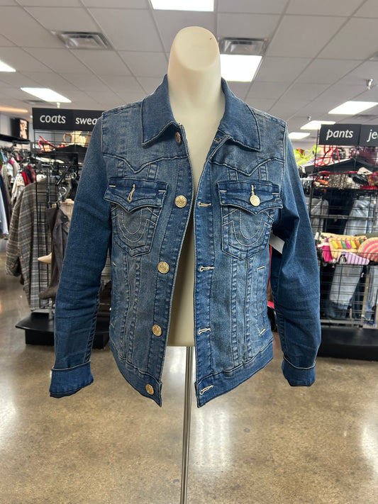 Jacket Denim By True Religion In Blue, Size:M