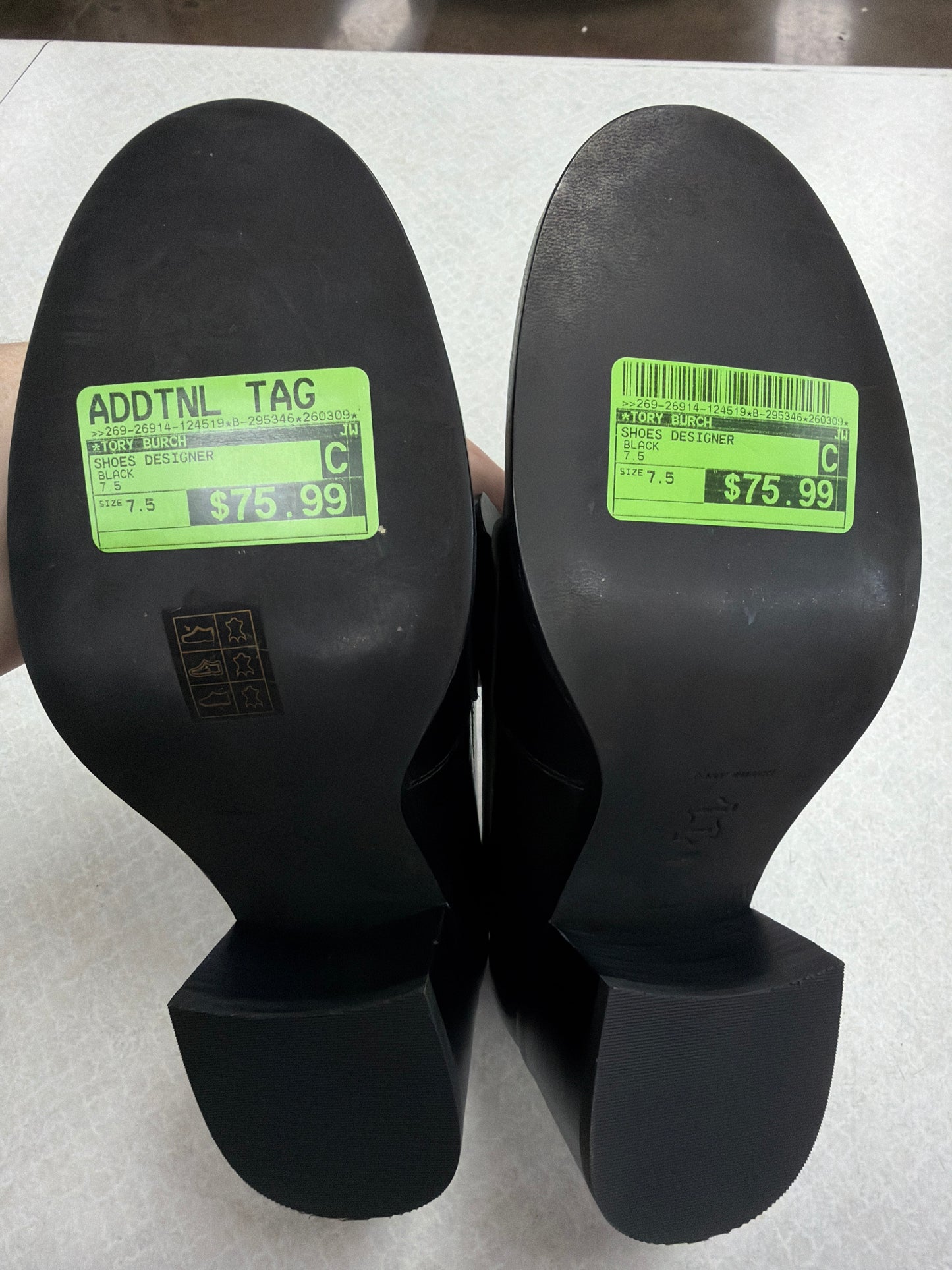 Shoes Designer By Tory Burch In Black, Size:7.5