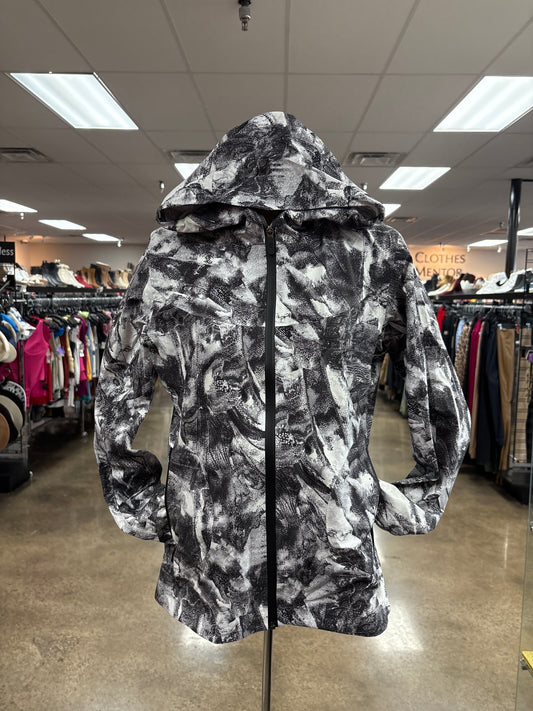 Athletic Jacket By Lululemon In Black & Grey, Size:6