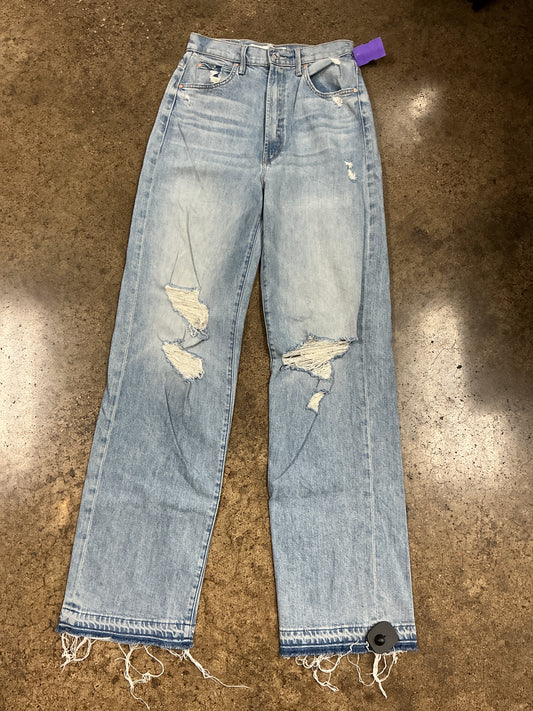 Jeans Straight By Mother In Blue Denim, Size:2/26