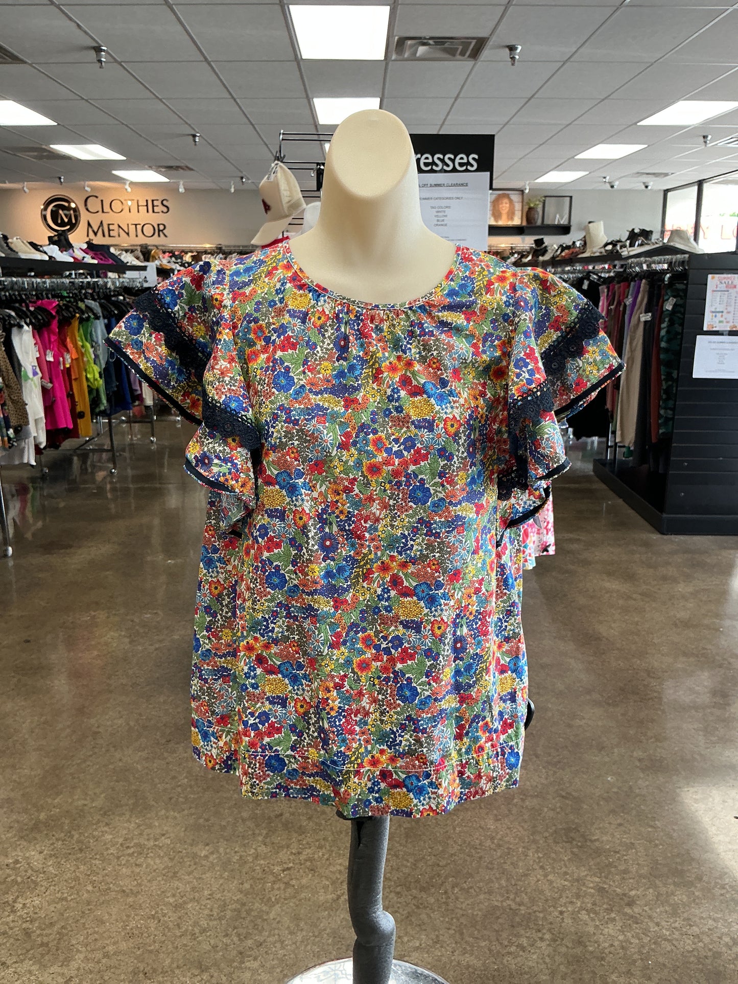 Top Ss By J. Crew In Floral Print, Size:M