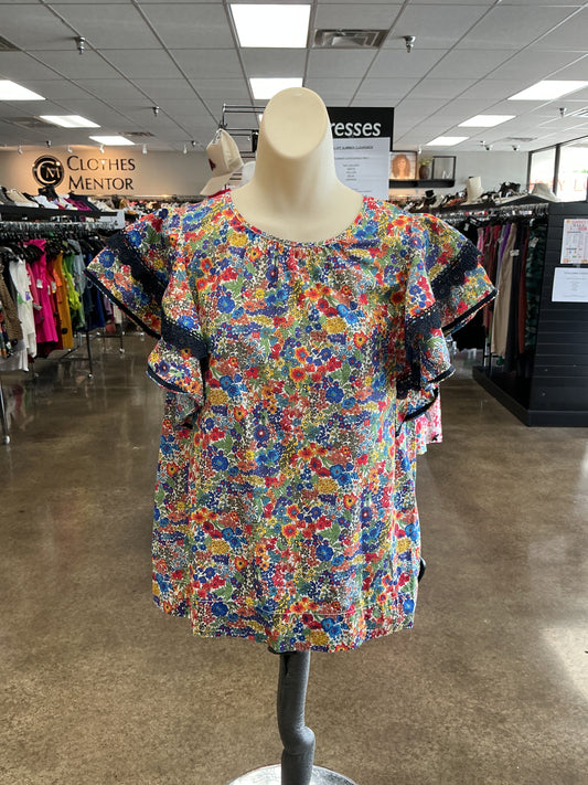 Top Ss By J. Crew In Floral Print, Size:M