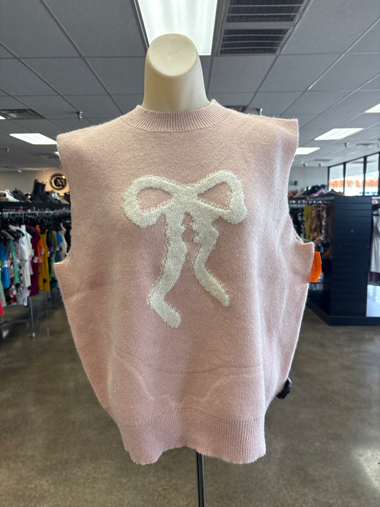 Vest Sweater By Anna & Ava In Pink, Size:L