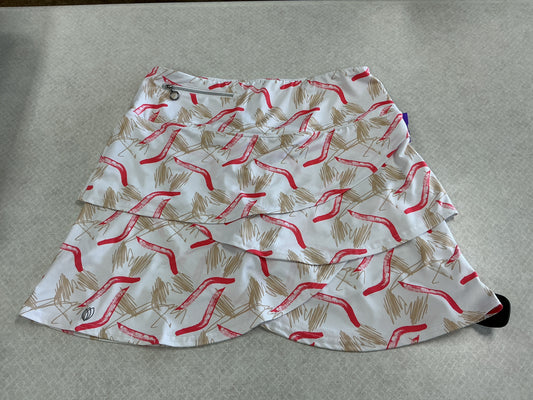 Athletic Skort By Clothes Mentor In Red & Tan, Size:M