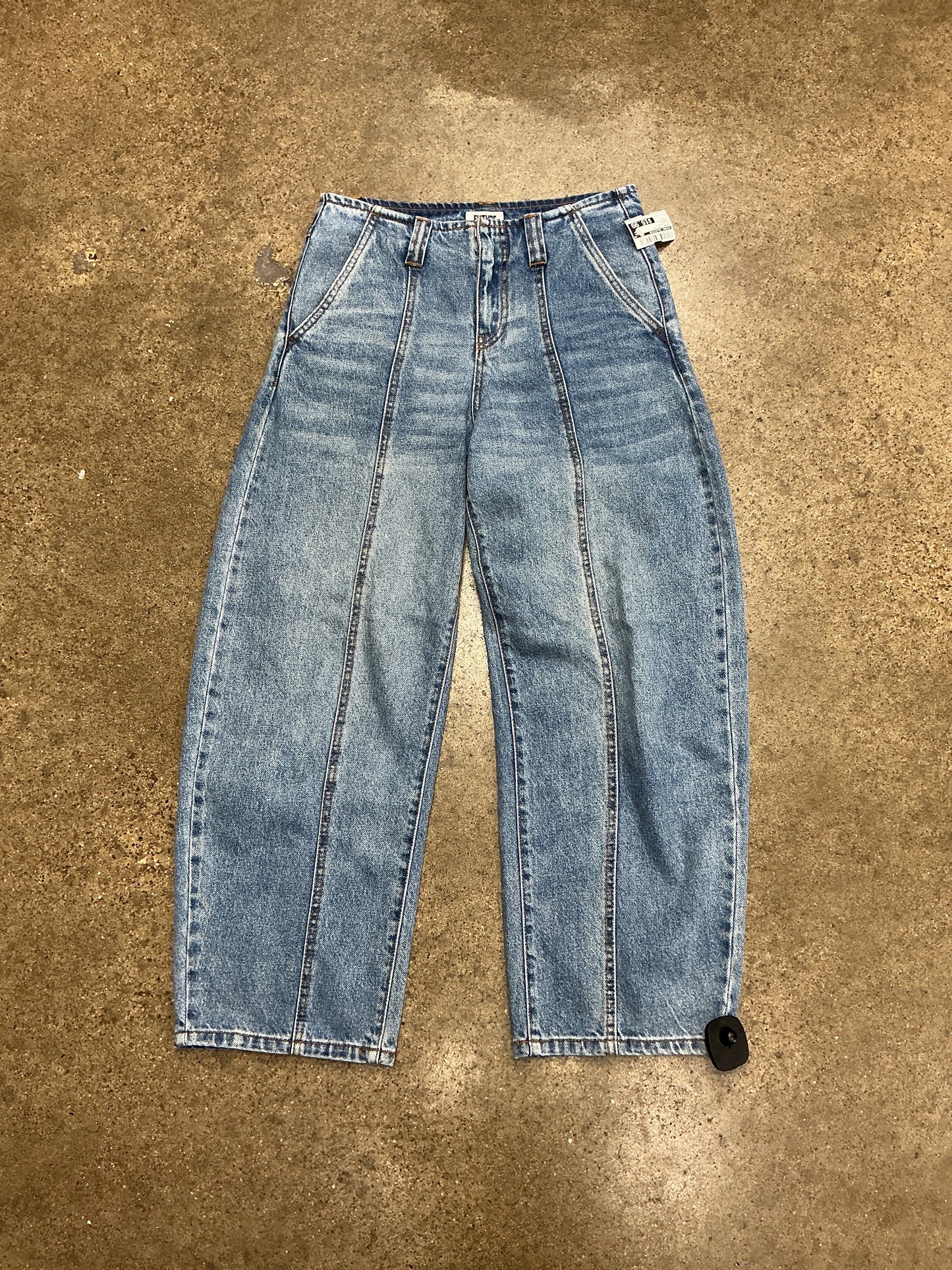 Jeans Straight By Future Collective In Blue Denim, Size:0