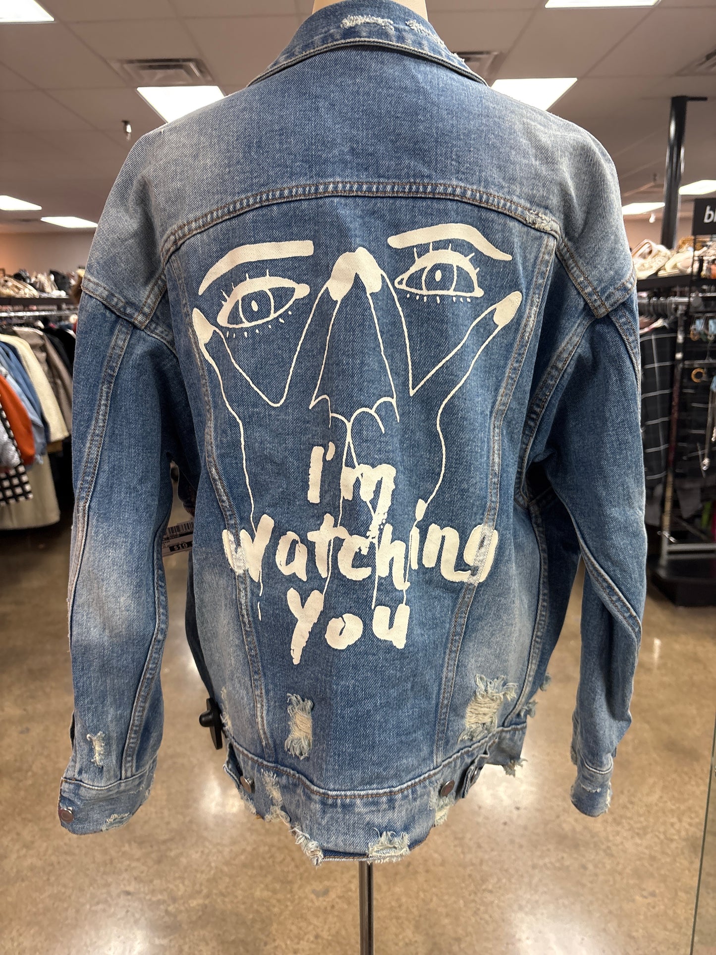 Jacket Denim By Clothes Mentor In Blue Denim, Size:M