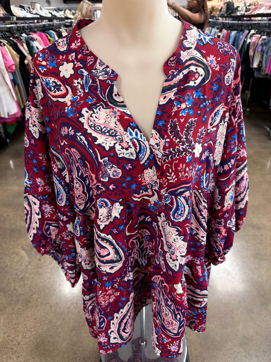 Top Ls By Umgee In Blue & Red, Size:L