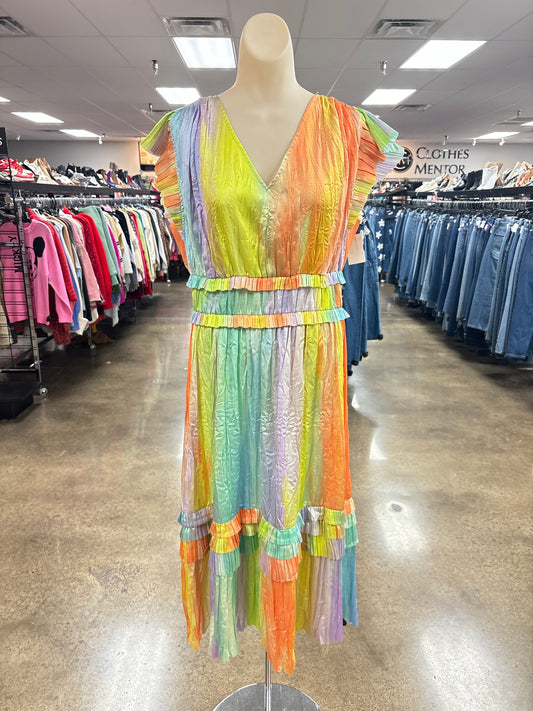 Dress Casual Maxi By Current Air In Rainbow Print, Size:M